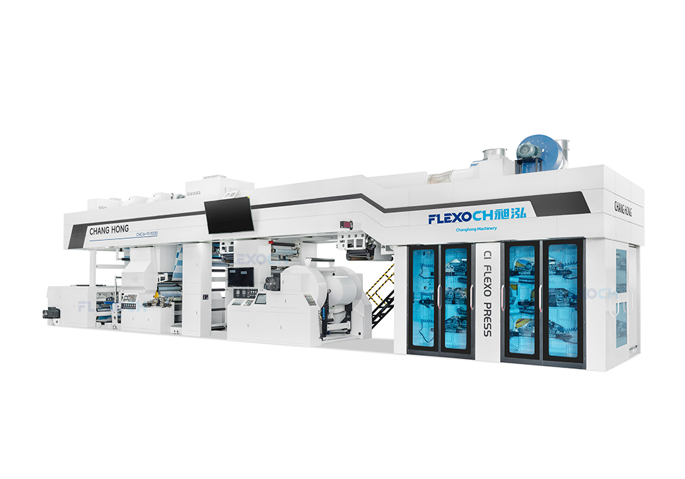 6 color gearless flexo printing machine