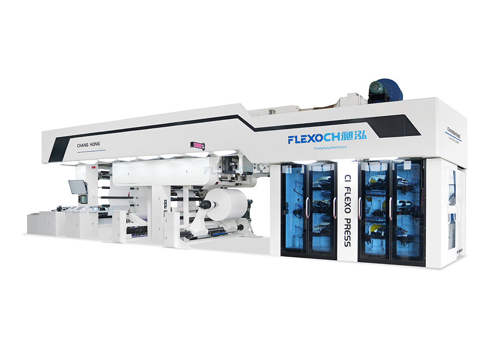 6 color gearless flexo printing press
