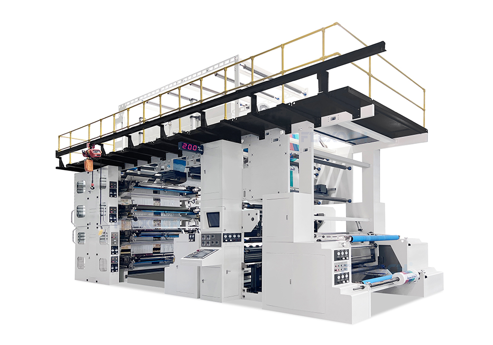 8 Colour Stack Flexo Printing Machine