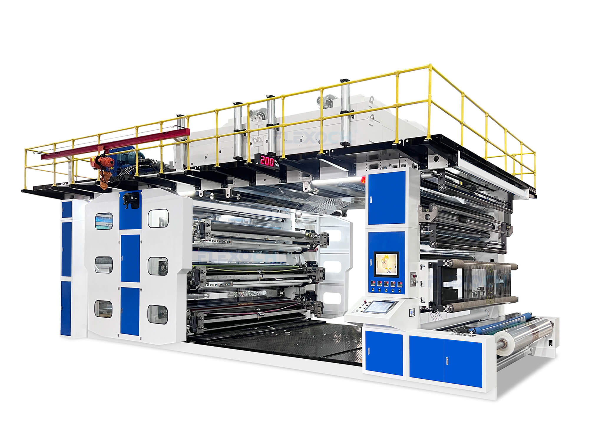 વાઇડ વેબ સ્ટેક ટાઇપ ફ્લેક્સો પ્રિન્ટિંગ મશીન